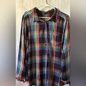 Plaid pride button down shirt!